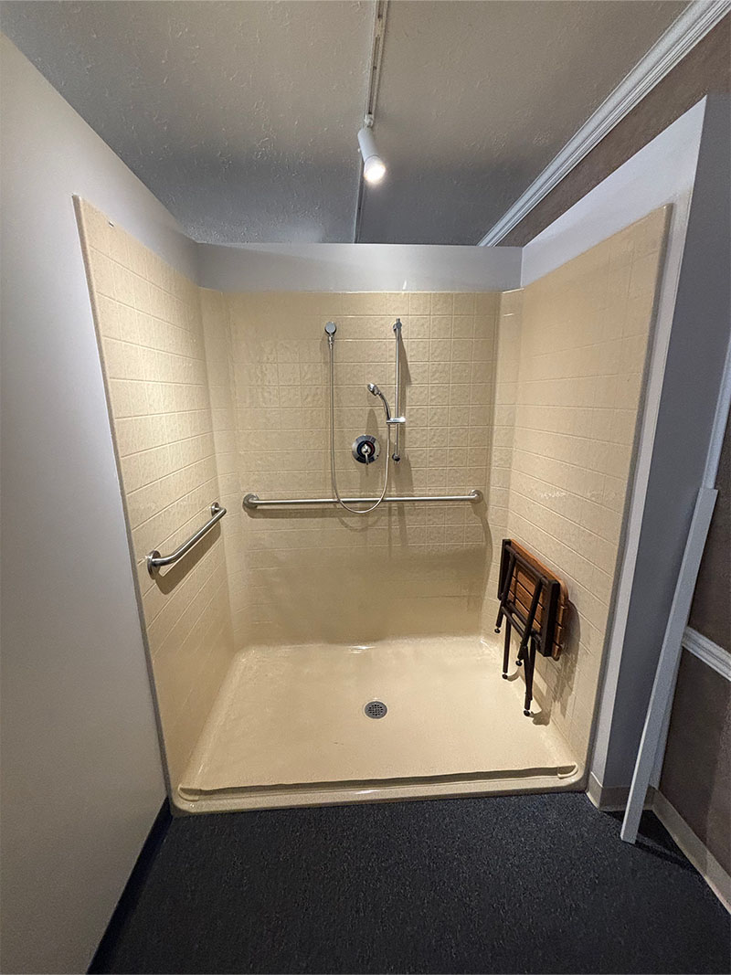 Best Bath 1-piece roll-in shower